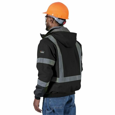 Pioneer Hi-Vis, Waterproof, Nano Tech Heated Safety Bomber Jacket, Yellow, XL V1210170U-XL